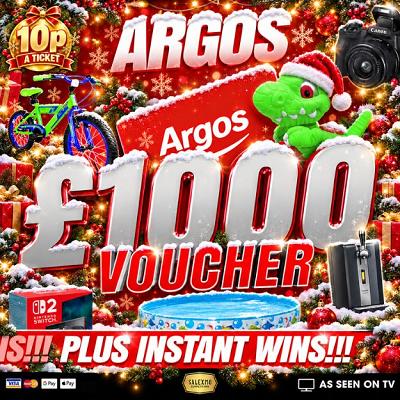 £1000 ARGOS VOUCHER OR £800 CASH, PLUS INSTANT WINS 1/12/26