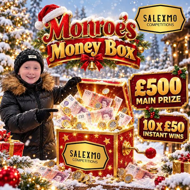 £500 CASH PLUS 10 X £50 CASH INSTANT WINS 2/12/26